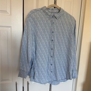 Calvin Klein Jeans Light Blue Womens Blouse
